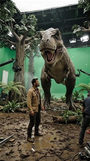 Giant T-Rex Swallows Actor?! 😱 | Behind the Scenes Movie Stunt