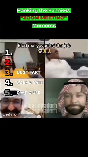Ranking the Funniest ''ZOOM MEETING''Moments #comedy #fails #funnyvideos #shorts #ranking #trending