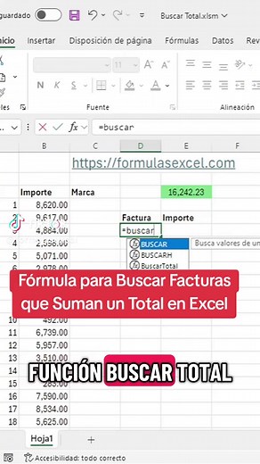 Buscar Facturas que Suman Total en Excel