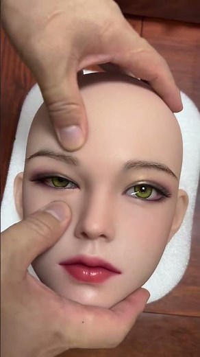 Silicone Doll Closed-Eye Feature | Realistic Head Showcase