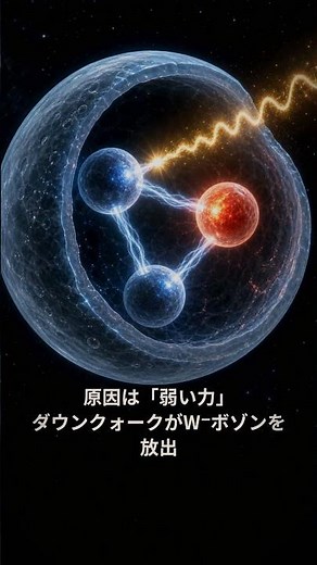 自由な中性子は10分で消える——ベータ崩壊と弱い力の正体｜30秒物理