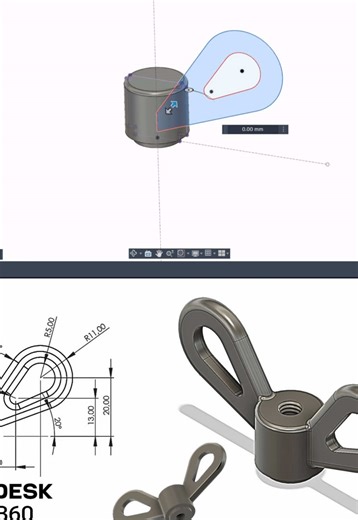 Create a Wing Nut in Fusion 360 Tutorial