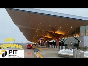 Pittsburgh Int'l Airport (PIT) New Terminal Full Walking Tour (4K)
