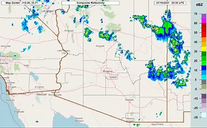 It was another active day across Arizona on Saturday. Here's a recap of what happened. First a regional radar loop showing thunderstorms developing over northern Arizona then moving south | US National Weather Service Phoenix Arizona