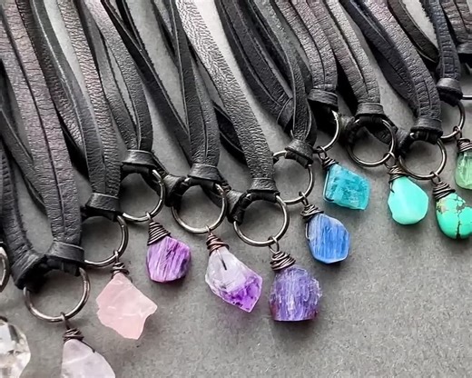 Mini Moonstone Choker Necklace, Dainty Black Leather O Ring Crystal Choker for Women, Goth Pagan Whimsigoth Jewelry, 90s Alt Day Collar - Etsy