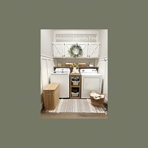 Amazon laundry room find! Bamboo laundry basket!! Comment LINK and I’ll send you links to the Basket and the decor in this room!🥰🥰 I thought this Basket was so cute! It’s functional and aesthetic!😍😍#LTKhome#LTKit#amazonfavorites #amazonmusthaves #homefinds #houseandhome #houseideas #forthehome#organicmodern #homedecor #laundryroom #laundryroominspo #laundryroomideas #laundryroomdecor | Our Winton home