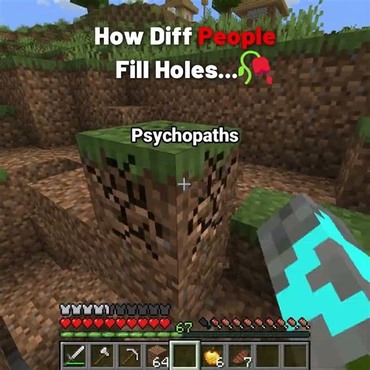 How Different People Fill Holes in Minecraft 💀