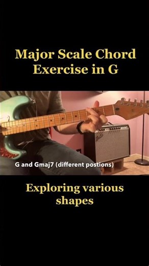 Major Scale Chord Exercise in G #guitar #harmony #music #guitarist #teaching #learning #musician