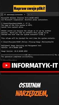 Jak naprawić pliki systemowe w Windows? #shorts