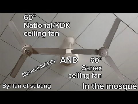 (Special NCFD 2025!) 60" National Ceiling fan and 60" Sanex Ceiling fan in the mosque #ncfd