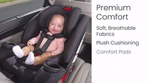 Britax One4Life All-in-One Car Seat, Up to 10 Years of Use, Rear Facing, Forward Facing, & Booster Modes, Extended Rear-Facing, ClickTight Installation & Breathable SafeWash Fabrics — Raven Black
