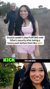 Crystal Couldn’t Stop FLIRTING With N3on’s Security After Taking a Honey Pack Before Their Hike 😳👀