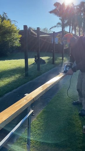 Setting up for horizontal slats. ... #contractor #tradie #fence #fencing | Nailed it Fencing