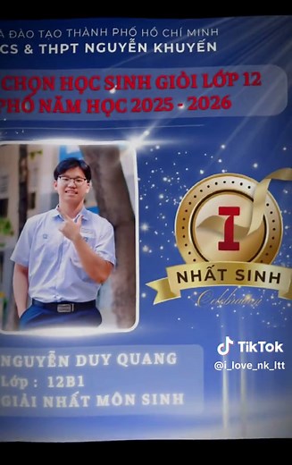 Nguyễn Khuyến Thủ Đức: Điểm cao môn Sinh HSG TPHCM