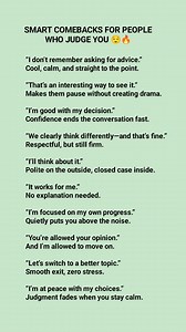 SMART COMEBACKS FOR PEOPLE WHO JUDGE YOU 😌🔥 | Speak Smart Global