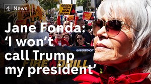 "I will have to work very hard not to despair, to not go down a dark rabbit hole of depression". Jane Fonda tells Matt Frei she will not call Trump her president, even if he wins in next week's US election. | Channel 4 News
