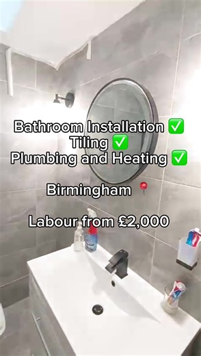 Bathroom Installation ✅ Tiling ✅ Plumbing and Heating ✅ Birmingham 📍 #bathroom #birmingham #renovation #plumbing #tiling