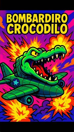Bombardiro Crocodilo – The Explosive Crocodile Meme | Italian Brainrot#shorts #drawing #art