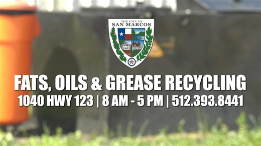 Keep Fat, Oils, and Grease (FOG) in mind this holiday season as you celebrate. Cook your holiday foods without damaging or clogging pipes by disposing of FOG properly. Check out https://sanmarcostx.gov/231/Grease-Traps-FOG-Program for more information. | City of San Marcos TX - City Hall