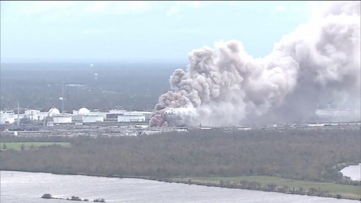 2.4K views · 58 reactions | HURRICANE LAURA AFTERMATH: Daylight revealed widespread destruction across Louisiana in the aftermath of Hurricane Laura. There are now concerns in one community about a potential environmental disaster after the storm damaged a chemical plant and sparked a fire, KHOU 11 News reports. | CBS Evening News | Facebook