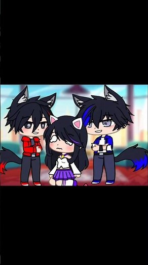 💜Aphmau cat and dog ❤️ Aaron 💙Ein#gacha##APHMAU#