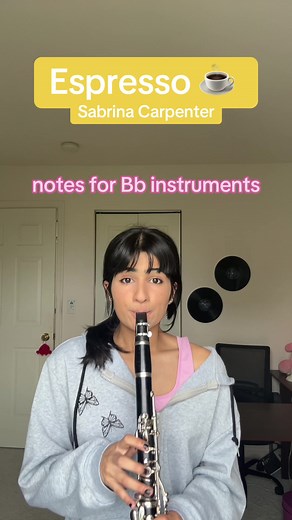 ☕️ #espresso #sabrinacarpenter #clarinet #sonyaclarinet #trumpet #tenorsax #youngsneezy #music #notes