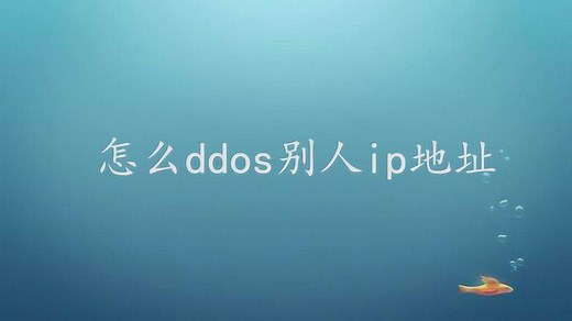 怎么ddos别人ip地址