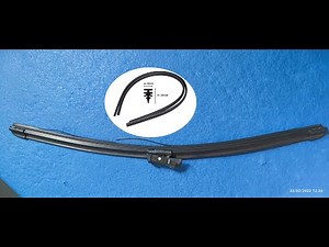 Replacing a Volvo windscreen wiper blade using a rubber refill.