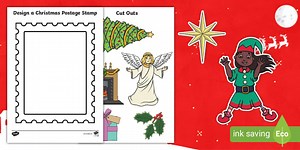 Design a Christmas Postage Stamp Activity