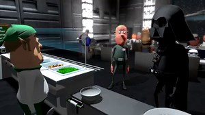 Eddie Izzard's hilarious stand up sketch of Darth Vader in the Death Star Canteen, set to animation done by Ronald McNamara. #DarthVader #DeathByTray | Countdown City Geeks
