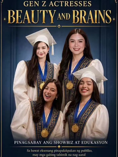 BEAUTY AND BRAINS: GEN Z ACTRESSES NA PINAGSABAY ANG SHOWBIZ AT EDUKASYON Sa harap ng kamera, sila ay hinahangaan. Sa likod nito, sila ay patuloy na nagsusumikap para sa mas malaking pangarap. Hindi madali ang buhay ng isang artista at mahahabang oras ng trabaho, pagod, at pressure ng publiko ang kanilang hinaharap, ngunit pinili nilang huwag doon magtapos. Sina Jillian Ward, Francine Diaz, Belle Mariano, at Andrea Brillantes ay ilan sa mga kabataang bituin na patunay na kayang pagsabayin ang pa