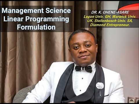 L1 Management Science Linear Programming Formulation