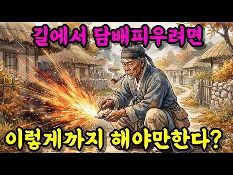 길에서 담배피우려면, 죽을 맛이었던 이유ㅣ라이터없던 조선시대 생활사