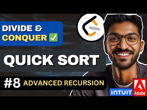 Recursion-26 | Quick Sort | End + Random Pivot