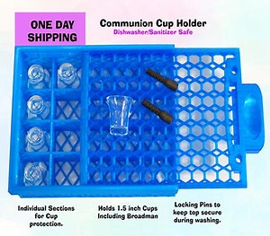 Communion Glass Cup Holder Lt BLUE Dishwasher Sterilizer Safe, Saves Time, Convenient, Sanitary, Wine 3D Printed to Protect 20 1.5 Inch Cups - Etsy
