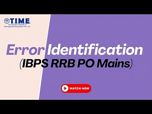 Error Identification (IBPS RRB PO Mains)