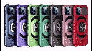 for Boost Summit 5G Phone Case with Tempered Glass Screen Protector,Military Grade Heavy Duty Shockproof Protective Cover,with Ring Kickstand (Boost Summit 5G,Purple)
