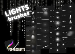 Procreate Light Effects Brushes: Glitter, Sparkle, Shine (digital Download) - Etsy