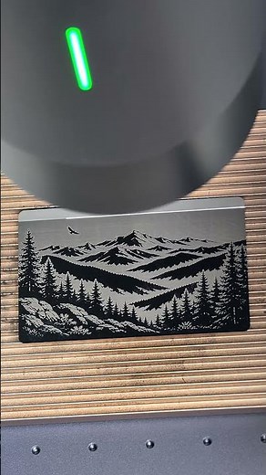 Satisfying Mountain Landscape Laser Engraving