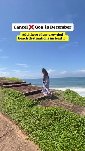 Want the guide for a specific beach place? Just comment the place name below! This is the perfect time for beach trips 🏖️ and since Goa is overcrowded and overpriced, we’ve found better beach destinations for you! 👉Varkala 👉Udupi 👉Pondicherry 👉Kannur 👉Mangalore 👉Mahabalipuram Why You Should Choose These Destinations Instead of Goa in December. 🏖️Varkala, Kerala A cliffside beach town known for its peaceful vibes and breathtaking sunsets, amazing cafes. 🏖️Udupi, Karnataka A coastal gem o