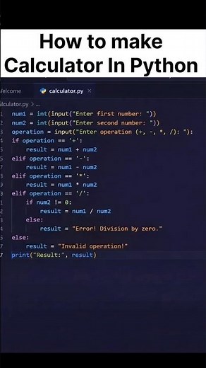 how to make calculator in python. #python #programminglanguage