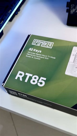 This is the EPOMAKER RT85 — a clean mechanical keyboard with 2.4G wireless, Bluetooth, and USB-C. Smooth switches, satisfying sound, and a design that fits perfectly in any setup. Perfect for productivity and gaming. Delivers on everything it promises. Thanks @Epomaker Keyboard 💙 🔗 Link in bio! #epomaker #mechanicalkeyboard #setupinspiration #keyboard #techtok