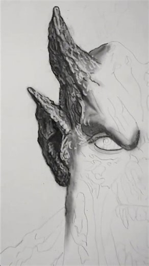 Charcoal drawing. Please subscribe for live and more! #art #charcoal #drawing #spooky #halloween