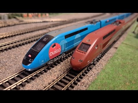 Thalys and OUiGO TGV at Elm Row Junction | N Gauge