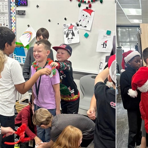 Lots of smiles, laughter, and holiday fun as our 4th and 5th graders celebrated together. ❤️🎄 | Hamilton Elementary School