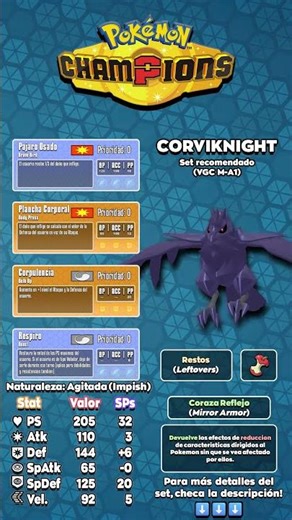 Este set de Corviknight hace temblar a Excadrill & Tyranitar