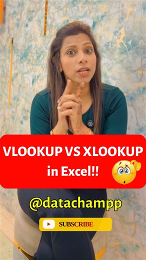 VLOOKUP VS XLOOKUP in Excel Which One is Better Learn Now!! 🙄🙄in 2025 . . . . . . . . . . Follow @datachampp for Excel tips and tricks. #datachampp #shilpajain #new #filter #advancefilter #filters #formula #vlookup #sum #xlookup #excelcheatsheet #cheatsheet #excelfunctions #excelformulas #excel #msexcel #microsoftexcel #exceltipsandtricks #excelhacks #exceltricks #excelkeyboardshortcuts #excelshortcutkeys #googlesheets #spreadsheets #tallyprime #learnexcel #excel2024 MS Excel | Excel | MS Word