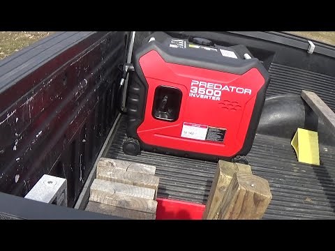 Camping with a Predator 3500 Watt, Harbor Freight inverter generator,