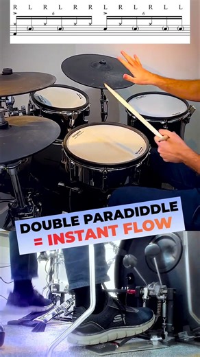 Double Paradiddle = Instant flow - Drum Lesson #drums #drumlessons #drum #drummer