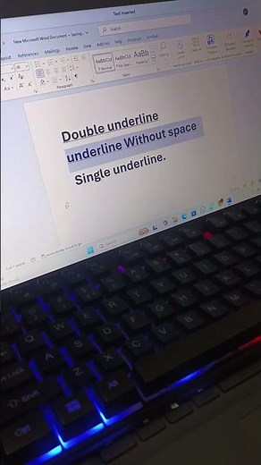 Computer shortcut key for underline double underline font #asmr #microsoftword #shortcutkeys #shorts